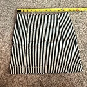 Striped denim skirt